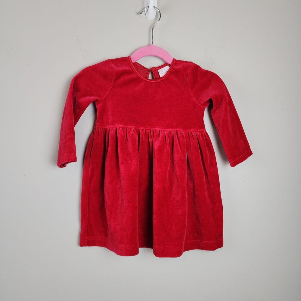 Hanna Andersson Red Velvet Toddler Dress Size 80 / 18-24 Holiday